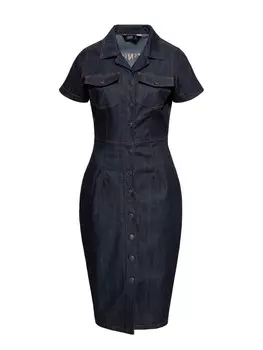 Длинное платье Queen Kerosin RockNRoll Rebel Queens, цвет jeans