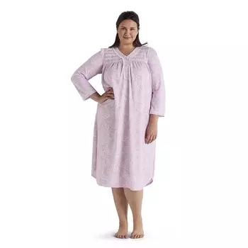 Длинное платье размера плюс Miss Elaine Essentials Honeycomb, цвет Pink Paisley