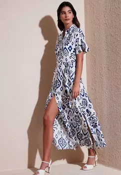 Длинное платье Regular Fit LELA, белое