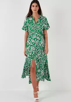 Длинное платье REGULAR FIT LELA, зеленый