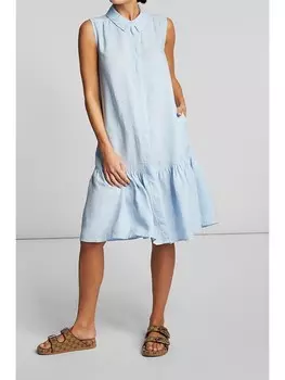 Длинное платье Rich & Royal Leinen, голубой