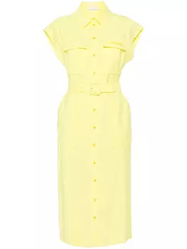 Длинное платье-рубашка Patrizia Pepe, желтый