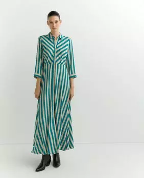 Длинное платье-рубашка Yas, зеленый