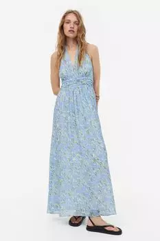Длинное платье с бретелькой на шее H&M