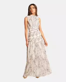 Длинное платье с цветочным принтом Alma en Pena, цвет Crudo