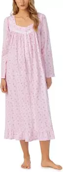 Длинное платье с длинными рукавами Eileen West, цвет Pink Ground Floral