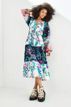 Длинное платье с длинными рукавами Next