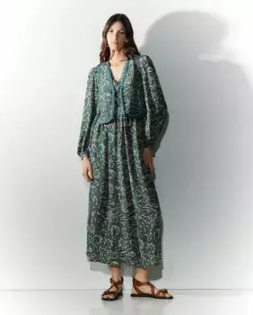 Длинное платье с длинными рукавами Tintoretto, зеленый