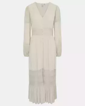 Длинное платье с длинными рукавами Yas, цвет Crema