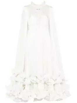 Длинное платье с кейпом Ana Radu, белый