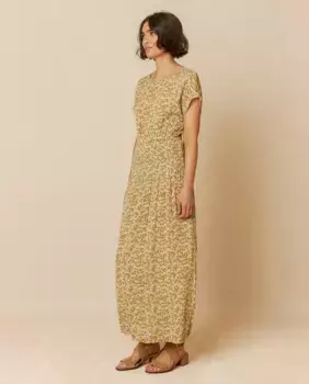 Длинное платье с короткими рукавами Indi & Cold, жёлтый