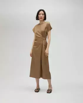 Длинное платье с короткими рукавами Lola Casademunt, цвет Mostaza