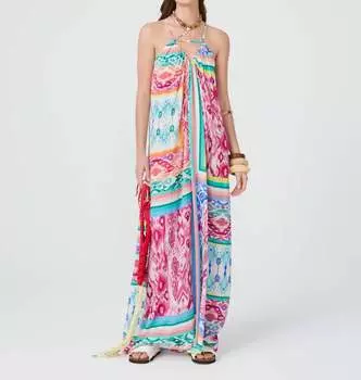 Длинное платье с летним принтом Tribu' Sfizio, цвет summer tribu' print