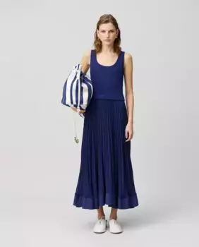 Длинное платье с обманкой Claudie Pierlot, синий