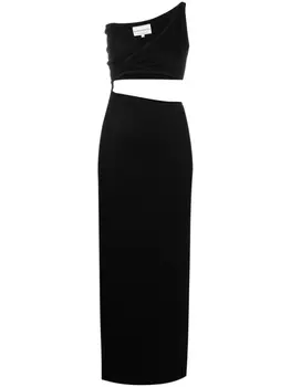 Длинное платье с открытыми плечами Lama Jouni, черный
