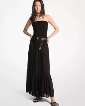 Длинное платье с открытыми плечами Michael Michael Kors, черный