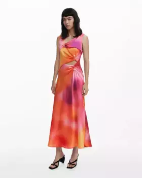 Длинное платье с пирсингом Desigual, мультиколор