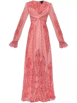 Длинное платье с принтом ETRO, розовый