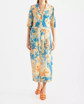 Длинное платье с принтом Loreak Mendian, оранжевый