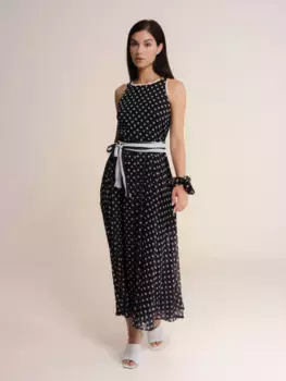 Длинное платье с принтом Niza, черный