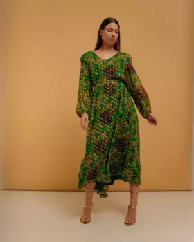 Длинное платье с принтом Niza, мультиколор