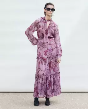 Длинное платье с принтом Sfera, розовый