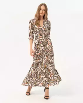 Длинное платье с принтом Surkana, черный