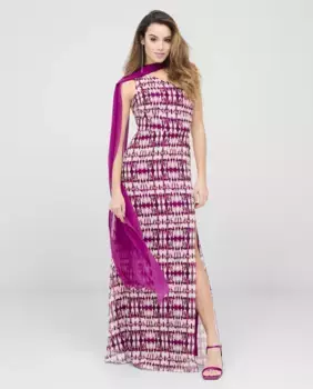 Длинное платье с принтом Veneno en la piel, розовый