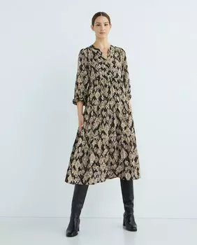 Длинное платье с принтом Zermatt, мультиколор