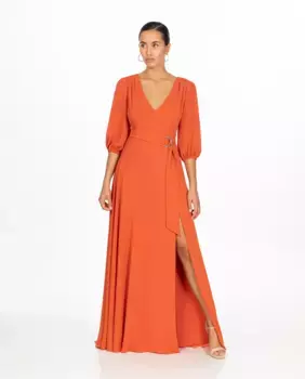 Длинное платье с разрезом по бокам Sonia Pea, оранжевый