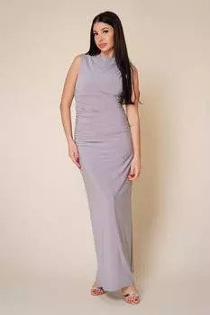 Длинное платье с разрезом сзади Ufit, сиреневый
