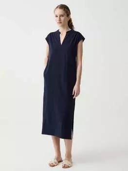 Длинное платье с V-образным вырезом Ovs, цвет navy blue