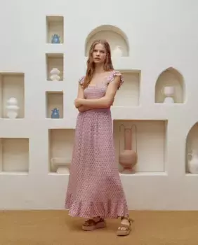 Длинное платье с V-образным вырезом Green Coast, сиреневый