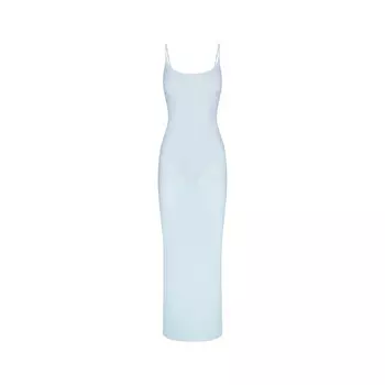 Длинное платье с вырезом на спине SKIMS Milky Sheer, цвет Opal