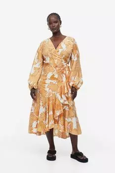 Длинное платье с запахом H&M