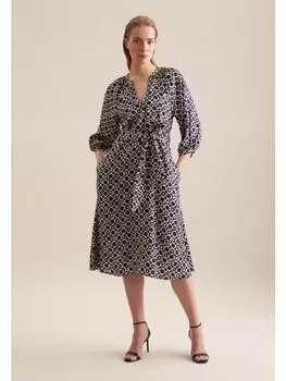 Длинное платье Seidensticker Regular, темно-синий