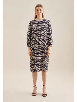 Длинное платье Seidensticker Regular, темно-синий