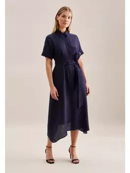 Длинное платье Seidensticker Regular, темно-синий