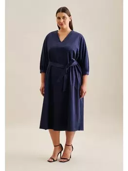 Длинное платье Seidensticker Regular, темно-синий