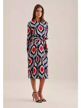 Длинное платье Seidensticker Regular, темно-синий