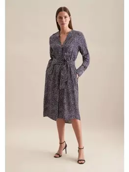 Длинное платье Seidensticker Regular, темно-синий