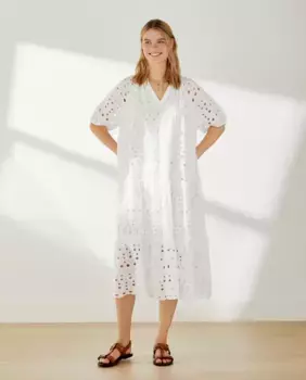 Длинное платье Shiffly Southern Cotton, цвет Blanco roto