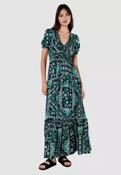 Длинное платье SMOCKED Apricot, темно-синий