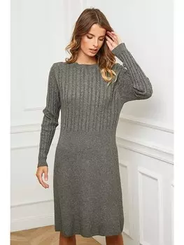 Длинное платье So Cachemire Strick Garcy, оливковый