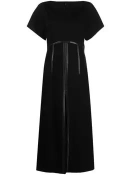 Длинное платье со складками Dorothee Schumacher, черный