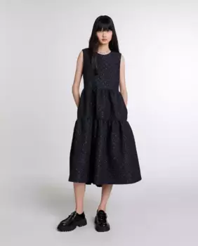 Длинное платье со стразами Maje, черный