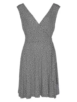 Длинное платье sOliver Beachwear Strand, цвет anthrazit-rosa-bedruckt