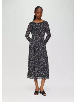 Длинное платье sOliver BLACK LABEL lang, черный