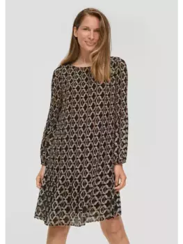 Длинное платье sOliver BLACK LABEL lang, цвет mehrfarbig-schwarz