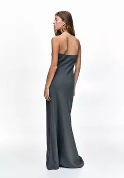 Длинное платье STRAPLESS PULL&BEAR, цвет Dark Blue